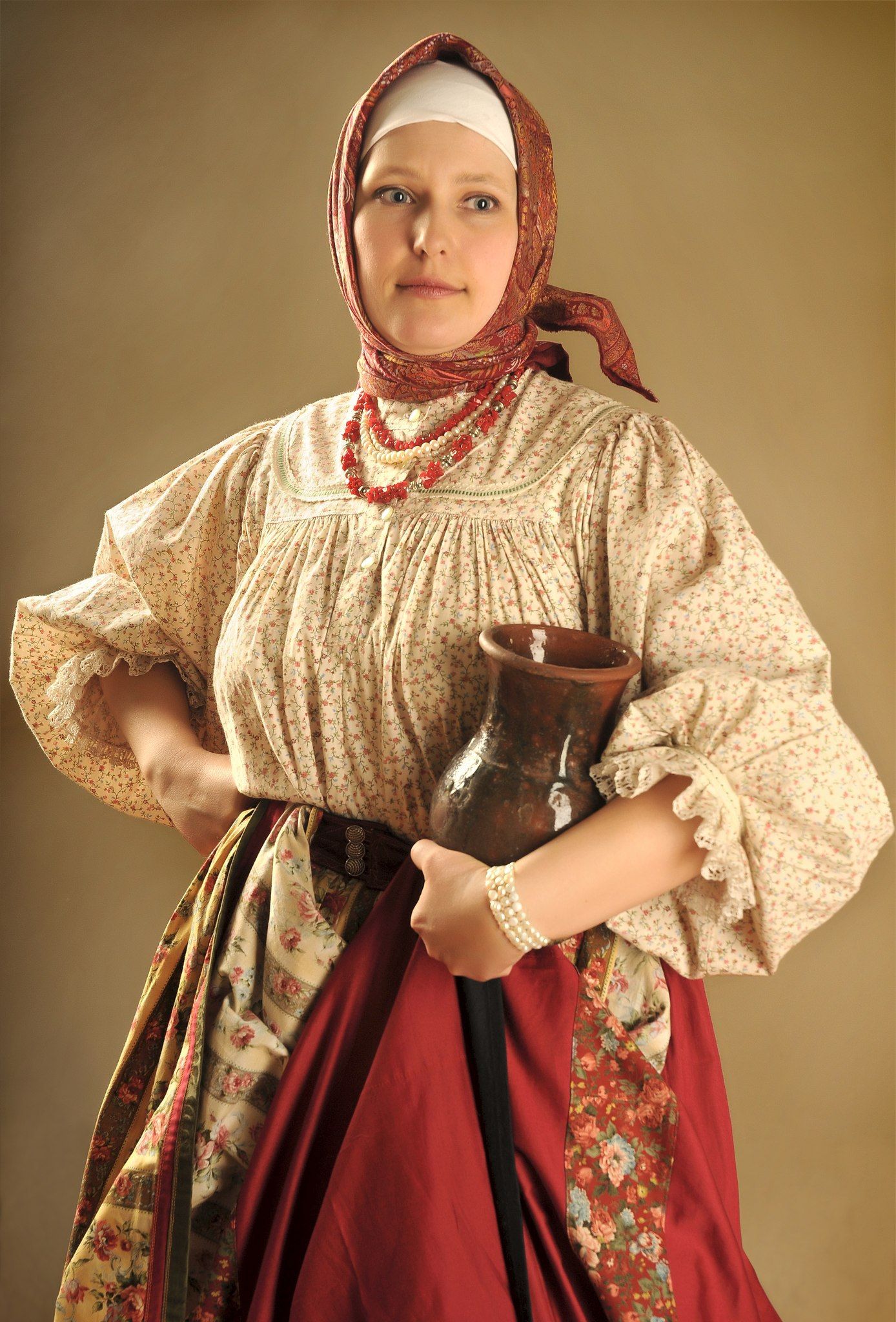 Girls in Slavic costumes in Pacanbaru