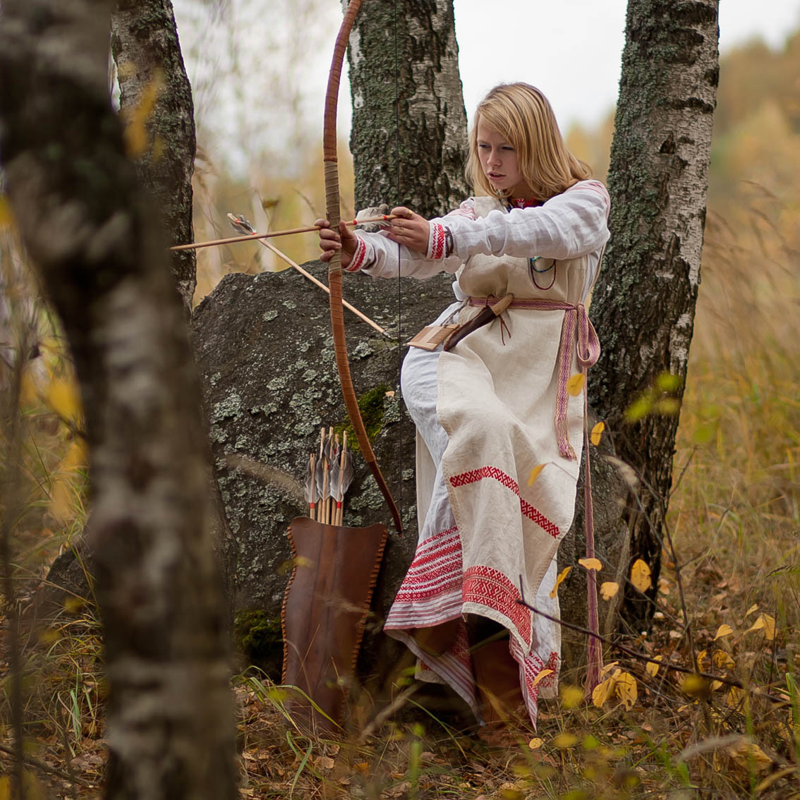 Sexy photo Girls in Slavic costumes in Pacanbaru